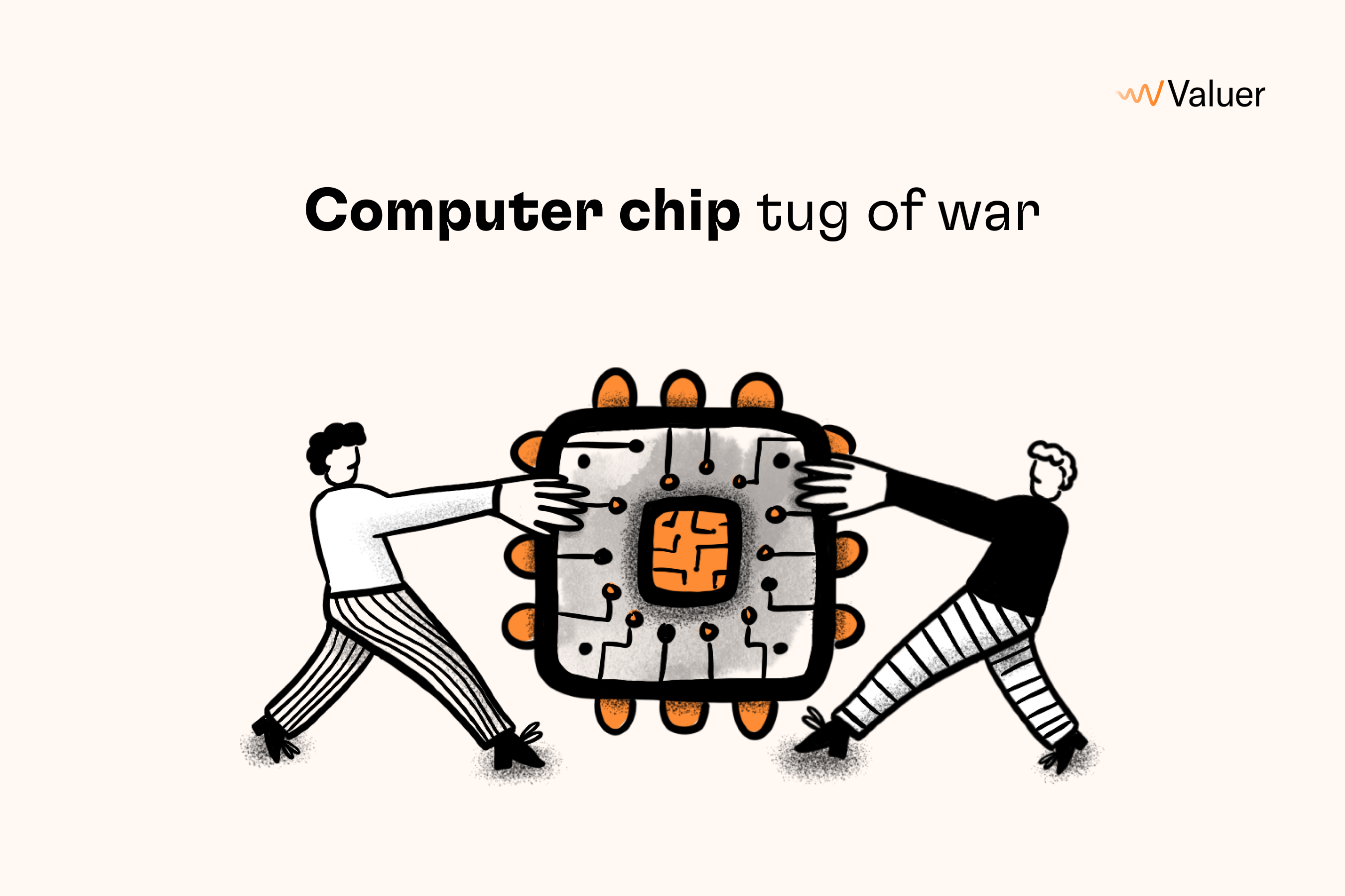 Computer chip tug of war