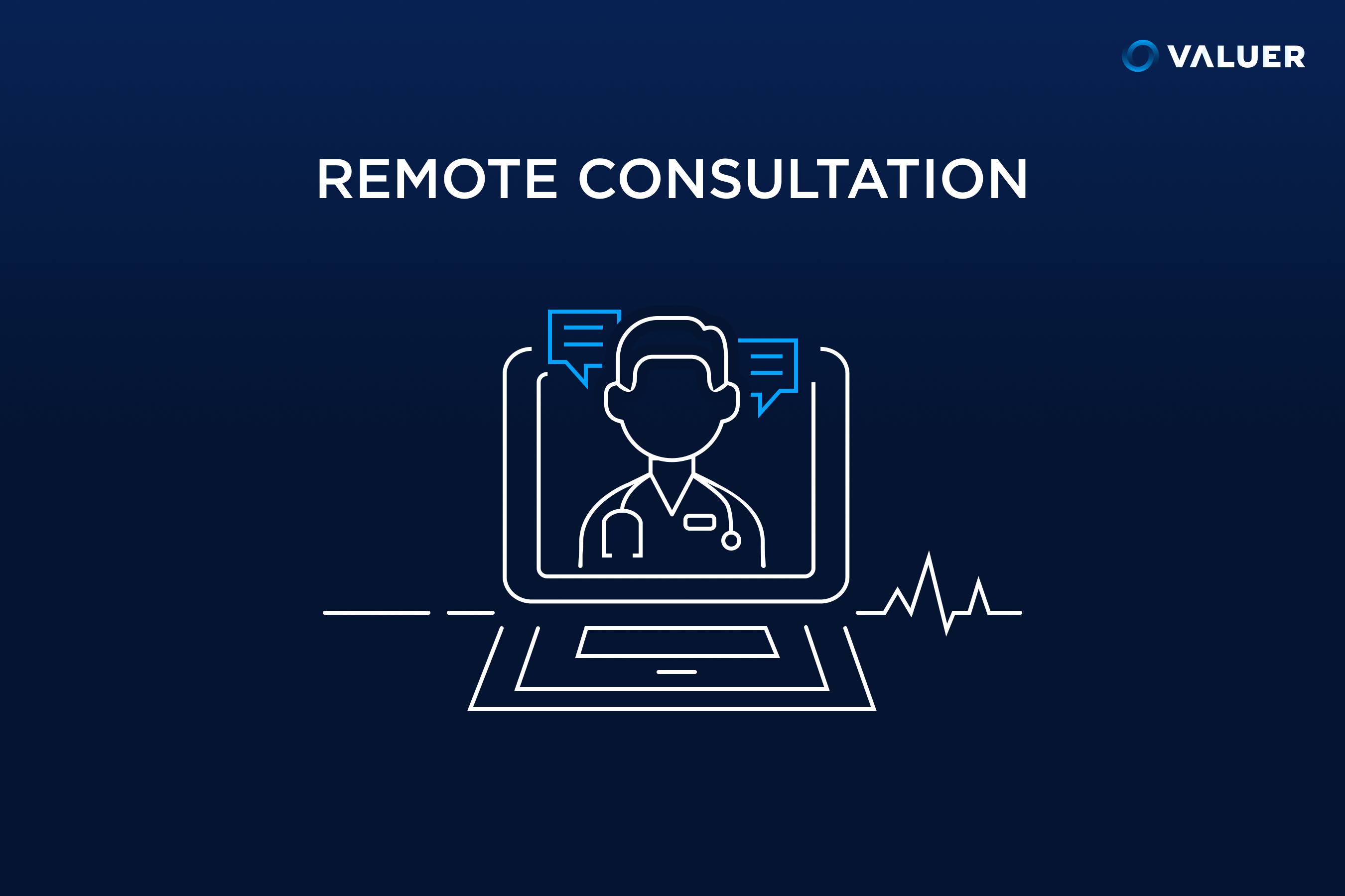 remote consultations with image of a doctor in a computer