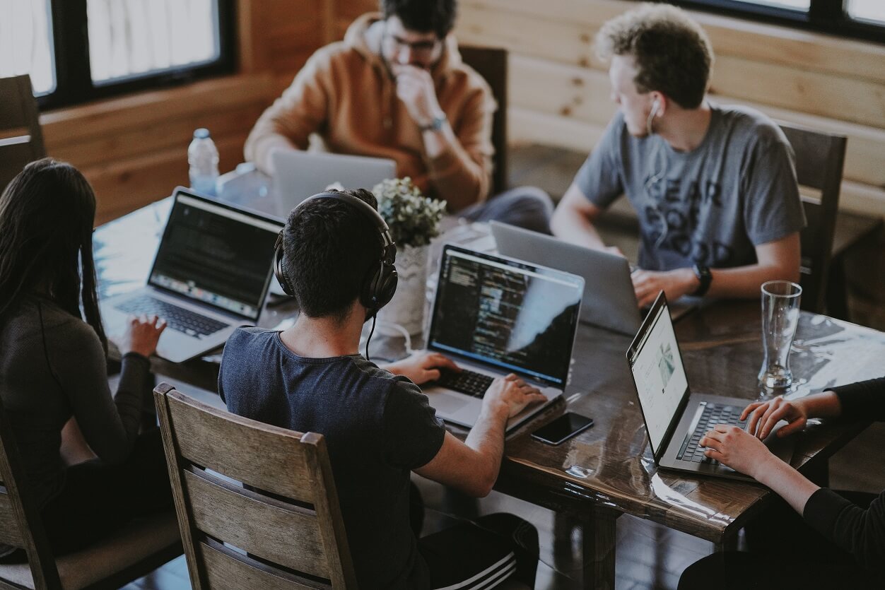 young people working together
