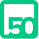 50Skills logo with the number 50 in a box, both in green on white background