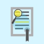 Searching for words in the document in a blue background