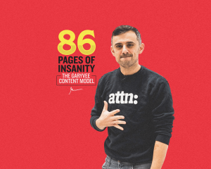 Gary Vee on a red background