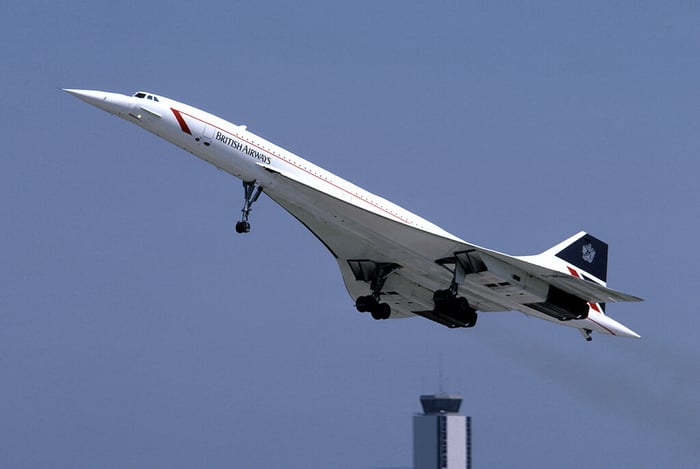 The Concorde airplane 