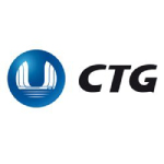 ctg logo blue circle and white with black text