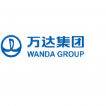 dalian wanda group logo blue text and shape