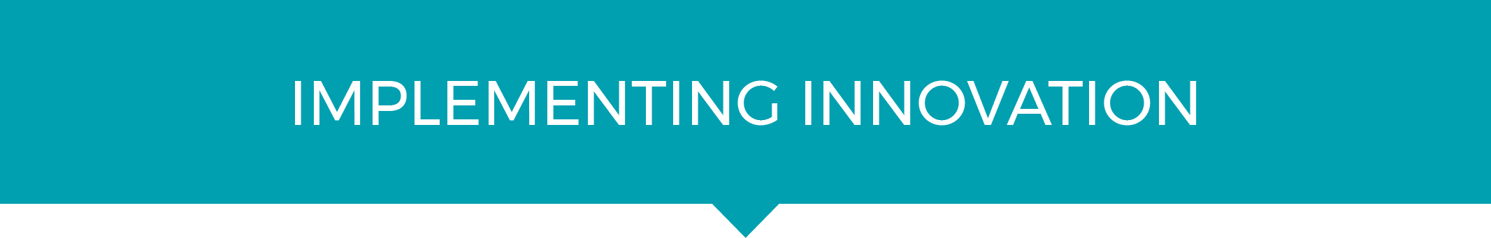 implementing innovation text banner