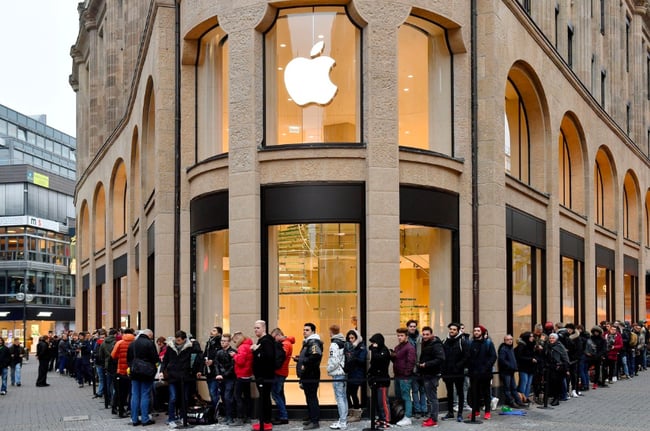 Apple store front in Cologne, Gernmany
