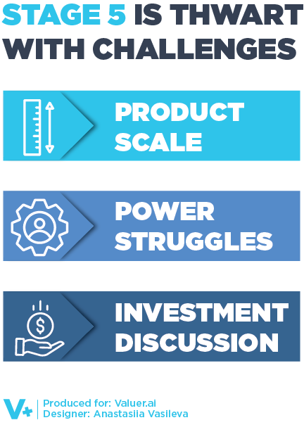 the challenges of implimentation including product scale, power struggles and investment discussions