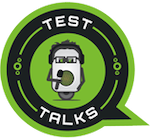 Test talks - green circle with a thing talking with a micro