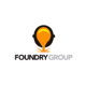 Foundry group logo, black letters, yellow bulb above