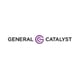 General Catalyst logo, black letters, purple G in the middle