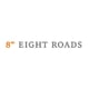 logo in grey capital letters, on the left side is number 8 in orange colour