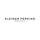 Kleiner Perkins logo, black capital letters