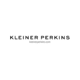 Kleiner Perkins logo, black capital letters