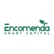 logo in green letters, below catching phrase in green capital letters, a leaf growing from the "d" letter