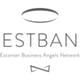logo in capital grey letters, above the name there is a grey circle, under it there is a grey bow