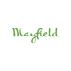 Mayfield logo, green letters