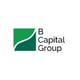 B Capital Group logo, with the green square on the left separated in two triangles, black letters