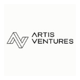 Artis Ventures logo, capital black letters,graphic in the shape of AV at the beginning