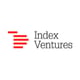logo, black letters, on the left side five red strips when the first one is moved more to the left