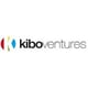 Kibo Ventures logo, black letters, on the left side a colourful circles, where is red, blue, green and yellow, and inside there is black capital K
