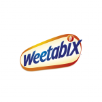 weetabix blue text, brown shape logo
