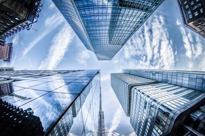 three buildings from the ground pov