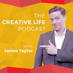 The creative life logo - man pointing on something