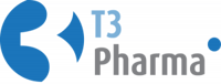T3 Pharma logo blue grey