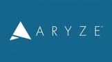 Logo of Aryze. Colors: white on blue background