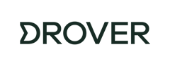 Drover logo with green lettering, white background