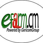 E-farm logo e farm company logo with red"a"