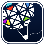Eightydays.me logo white balloon on a dark blue background