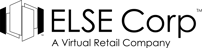 Else corp logo with black lettering and black and white shapes on a white background