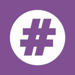 HypeHash logo violet hash in a white circle on a violet background