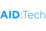 Logo of AID:Tech. Colors: blue on white background