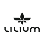 lilium logo black with white background