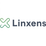 linxens logo green shape with black text