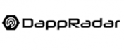 Logo of DappRadar. Colors: black on white background