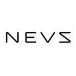 nevs logo black text with white background