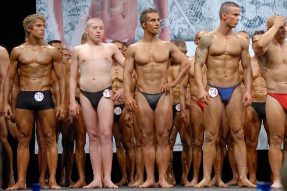 men in body building competition