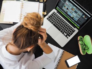stressed office worker