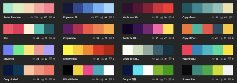 Colour Scheme Adobe Pitch Deck
