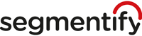 Segmentify logo with black lettering and red semi-circle, white background