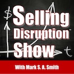 Selling disruption show logo - blackboard and white text