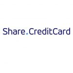 Share.creditcard logo blue share creditcard on a white background