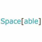 Spaceable logo blue space able on a white background