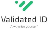 Logo of IDValidated. Colors: Black and green on white background