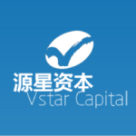 v star capital logo white with blue background