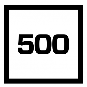 five hundred numbers white background white black
